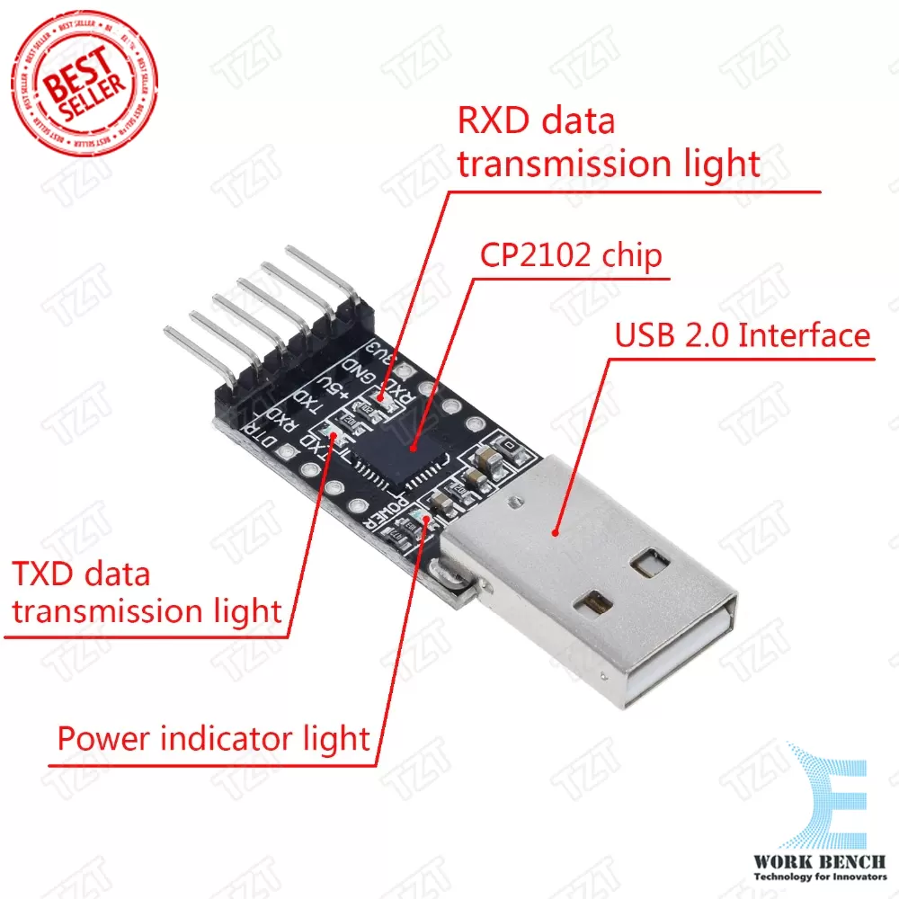 CP2102 USB 2.0 to TTL UART Module 6Pin Serial Converter - image 4