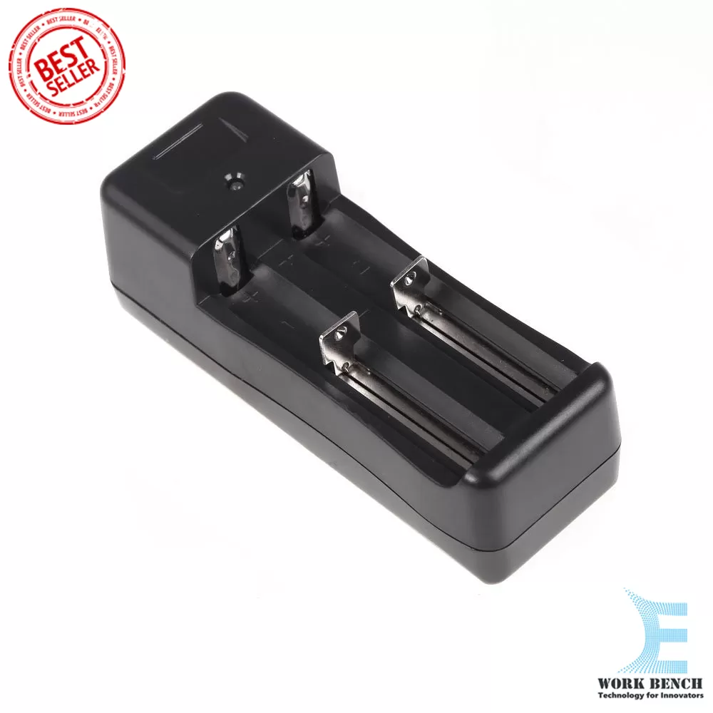 Generic Dual 18650 Universal Li-Ion Charger Black