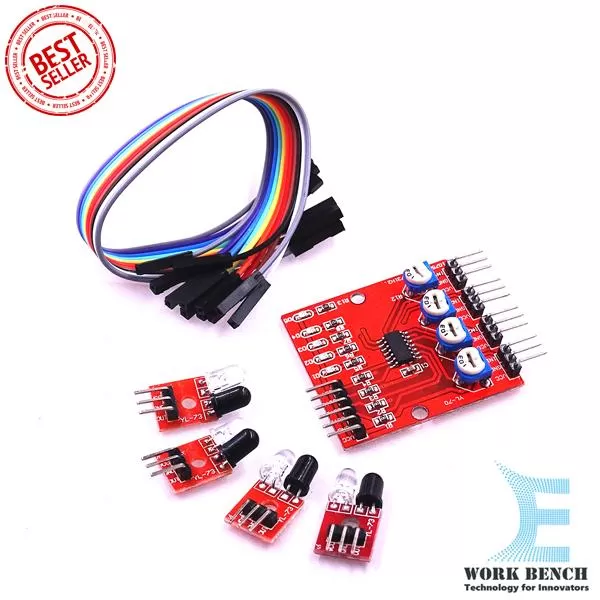 Four Way 4 Channel Infrared Detector Tracking Line Obstacle - image 2