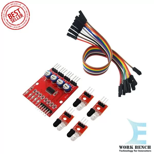Four Way 4 Channel Infrared Detector Tracking Line Obstacle - image 4