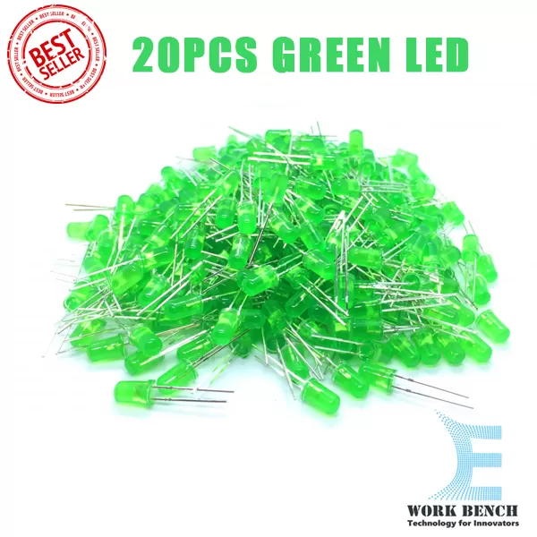 Generic 20Pcs 5Mm LED Diode Assorted Kit Light Green