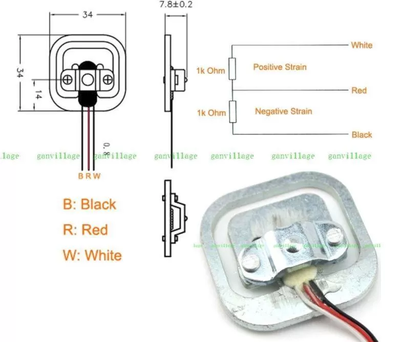 Generic Load Cell Resistance Strain Half-Bridge Sensor