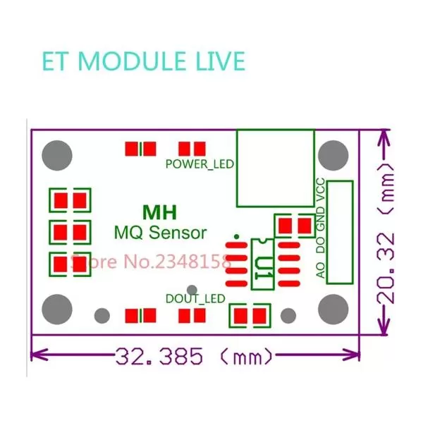 Generic MQ-3 Alcohol Ethanol Gas Sensor Module - image 8