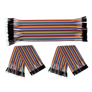 Generic 20cm Male-Male Color Dupont Jumper Cable 40 Pcs