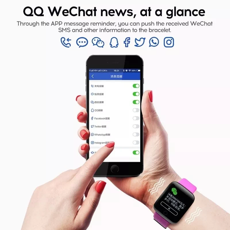 Generic 116+ Bluetooth Sports Fitness Tracker Watch - image 3