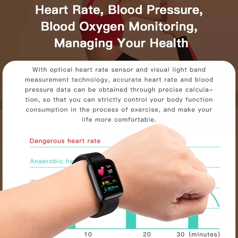 Generic 116+ Bluetooth Sports Fitness Tracker Watch - image 4