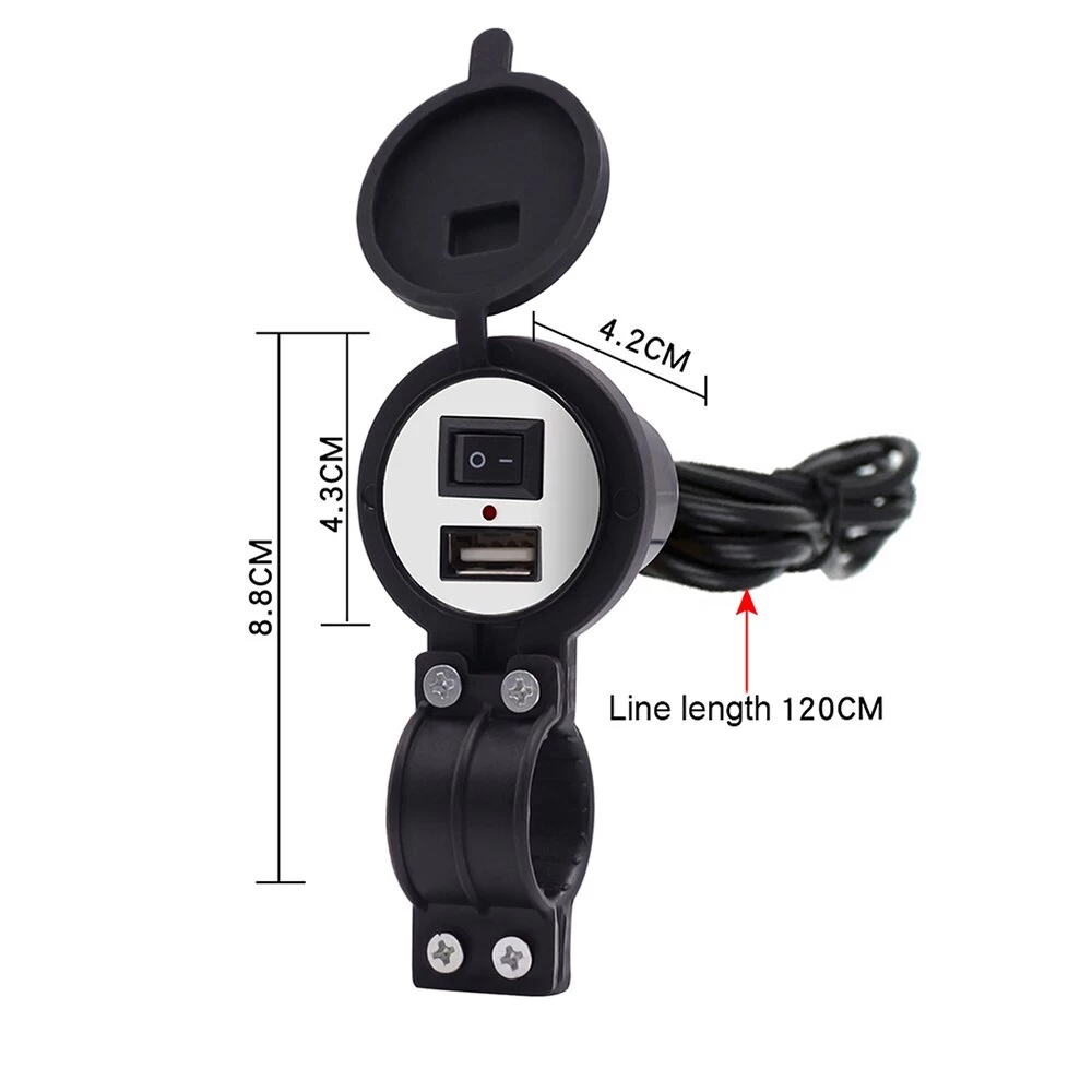 12V 24V USB Bike Motorcycle Motorbike Phone Charger - image 5