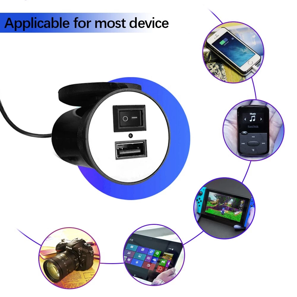 12V 24V USB Bike Motorcycle Motorbike Phone Charger - image 4