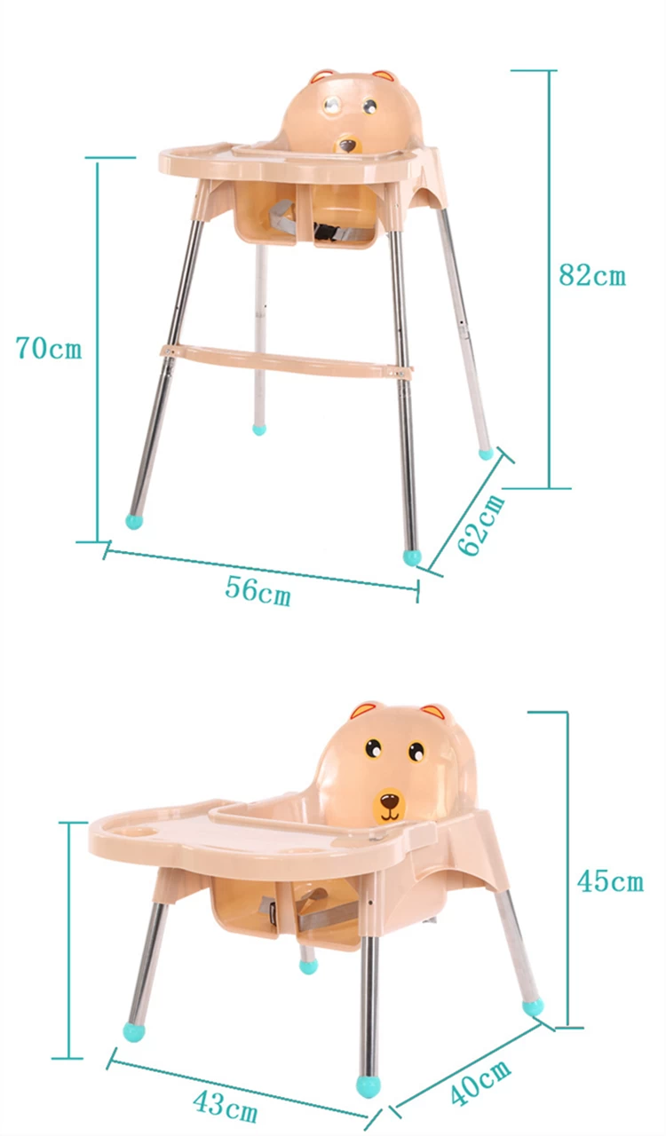 Generic 3 in 1 Kids Baby Feeding Dining Chair Pink - image 4
