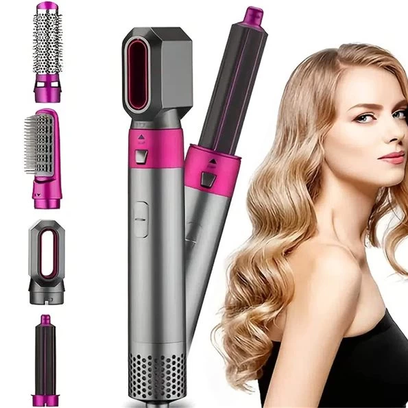 Generic 5 in 1 Hair Comb Set Wet Dry Straightening 3 Temperature - image 1