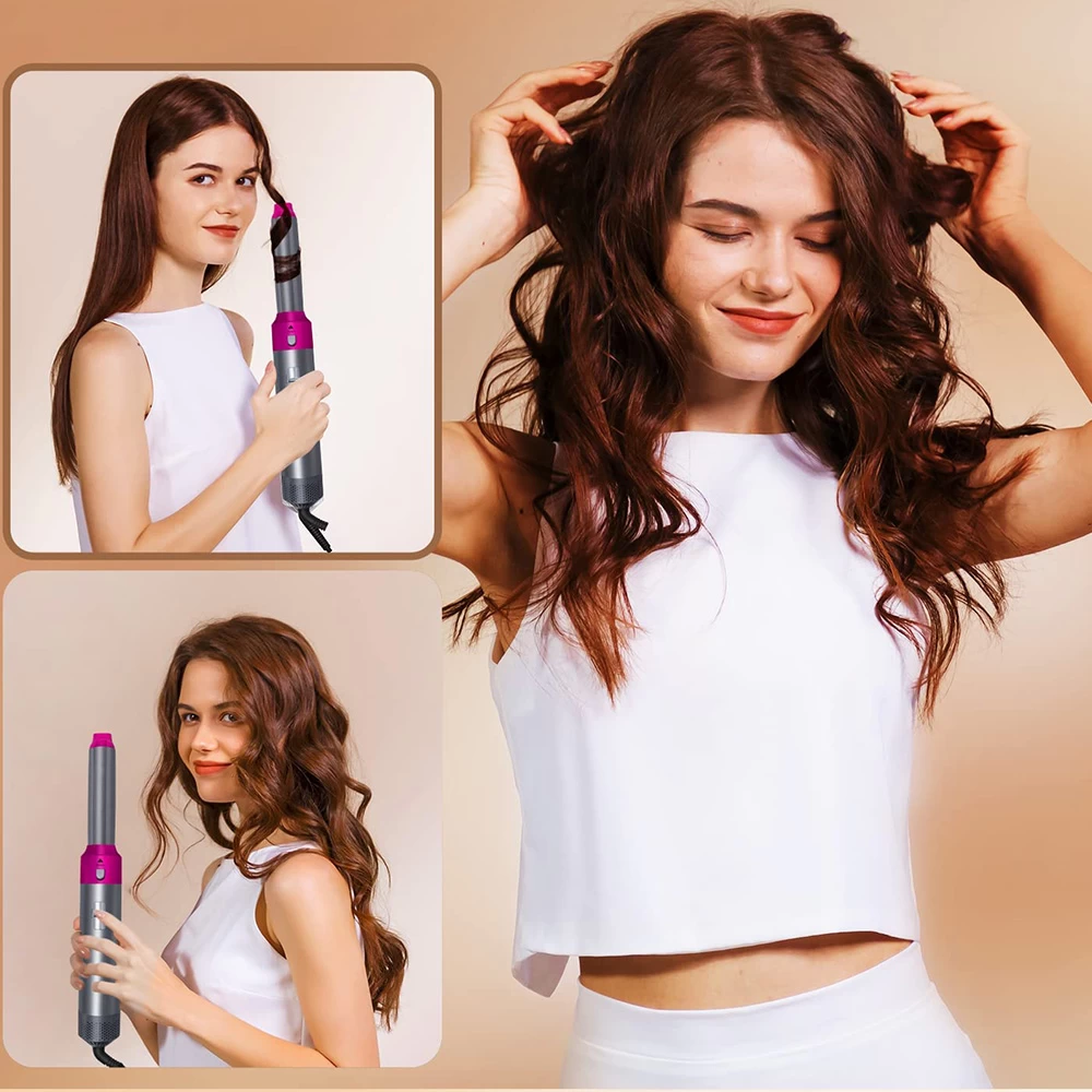 Generic 5 in 1 Hair Comb Set Wet Dry Straightening 3 Temperature - image 4