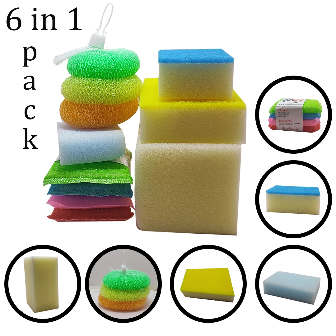 Generic 6 in One Set Sponges