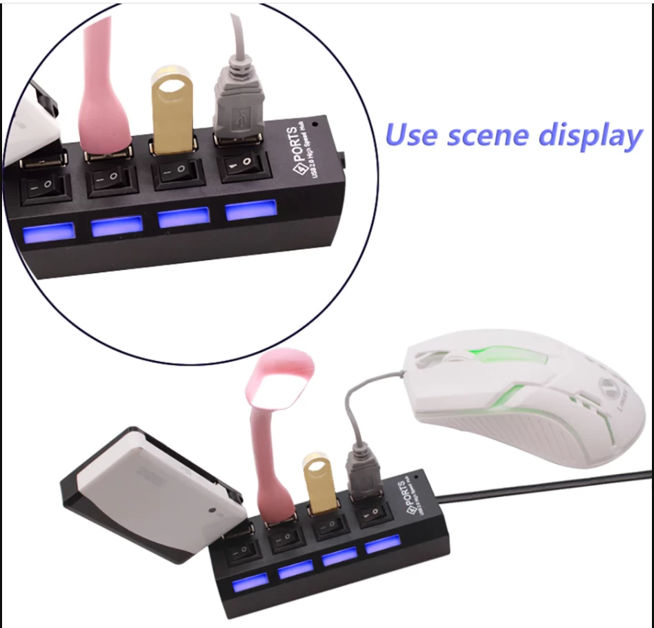 Generic 7 Port USB Hub USB 2.0 Multi Power Adapter - image 5