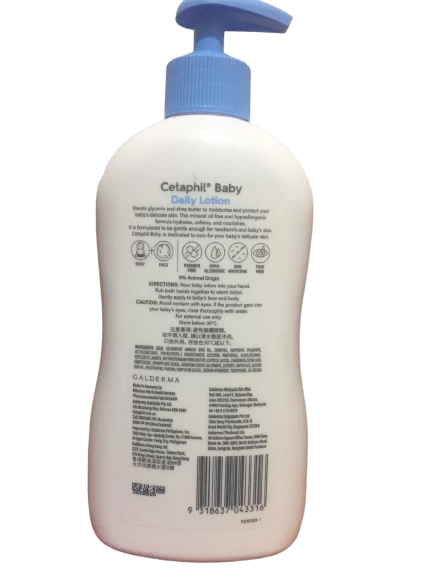 Cetaphil Baby Daily Lotion 400ml shea butter Vitamin E - image 3