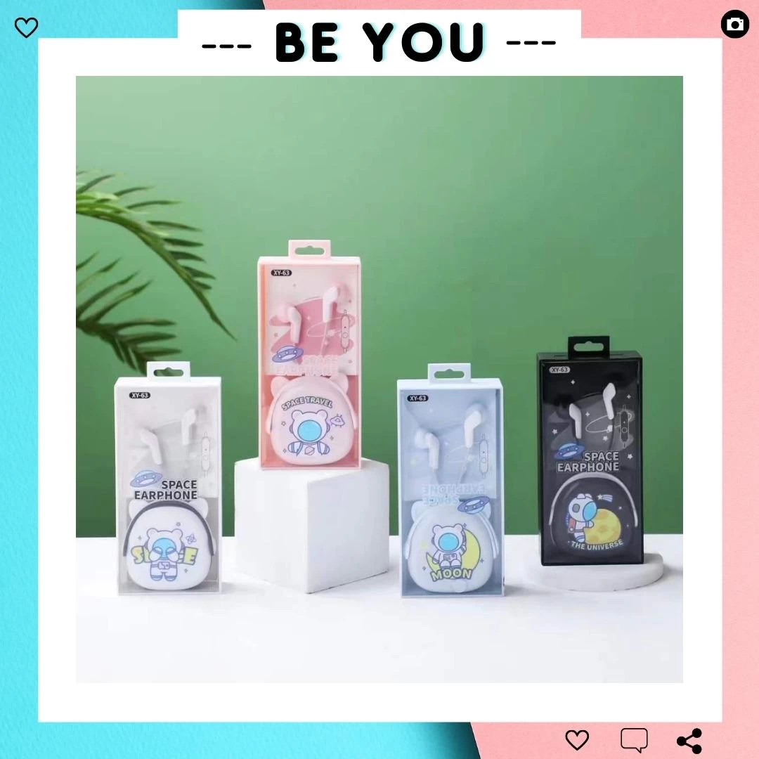 Cute Astronaut Headset and Case with Microphone