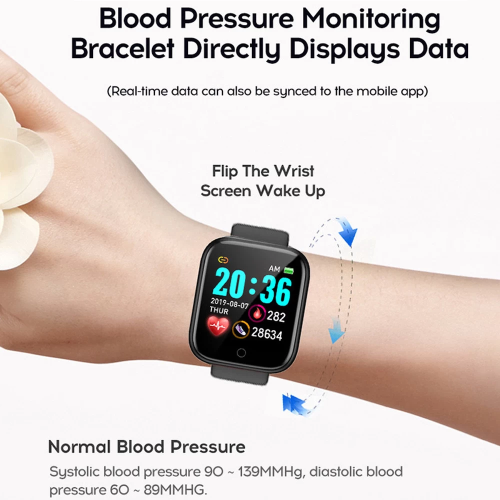 Generic D20 Smartwatch Fitness Tracker Bluetooth - image 3