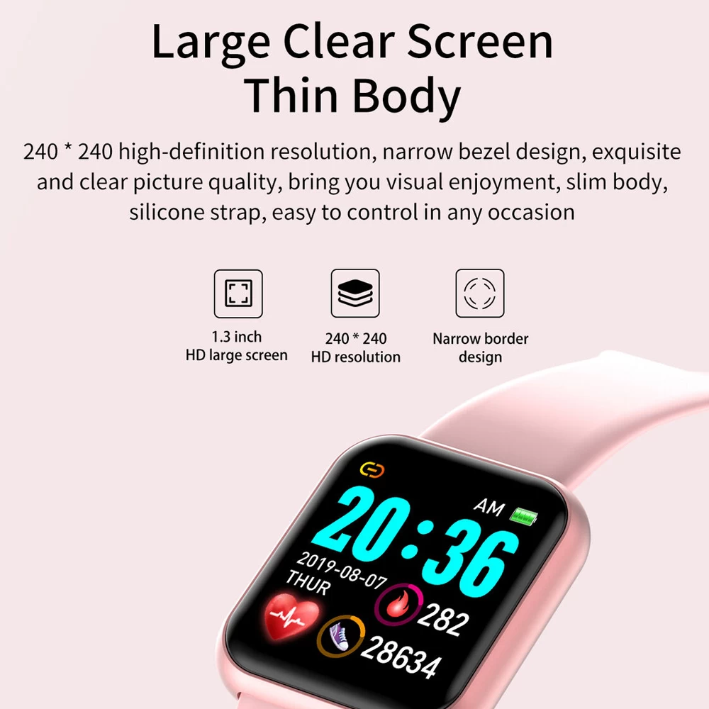 Generic D20 Smartwatch Fitness Tracker Bluetooth - image 5