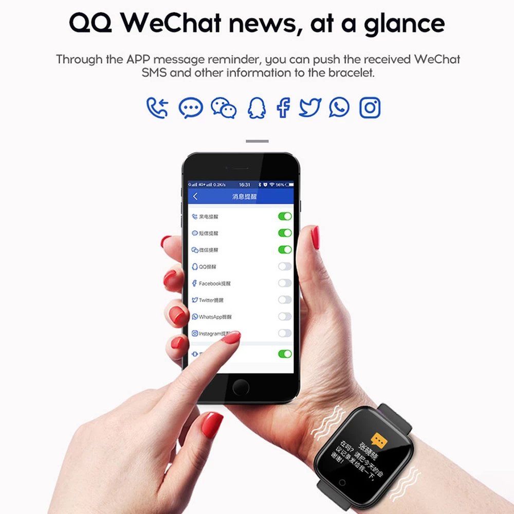 Generic D20 Smartwatch Fitness Tracker Bluetooth - image 4