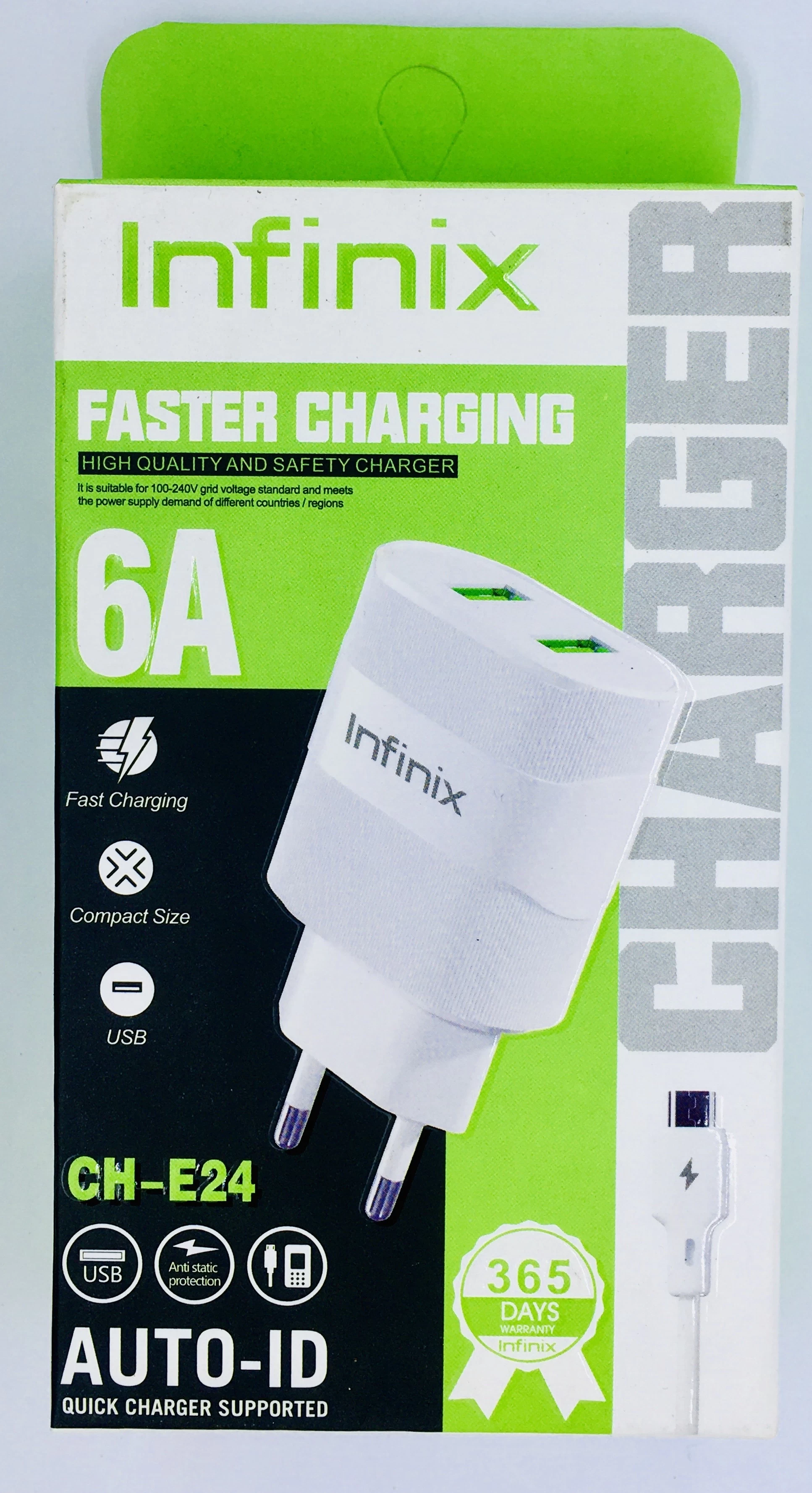 Infinix fast charger 2pin 6A 2 port - image 2