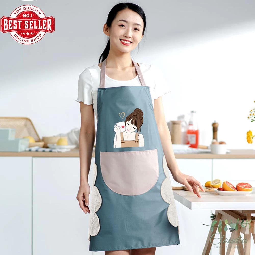Generic Kitchen Aprons Waterproof Big Pocket Sling Design - image 2