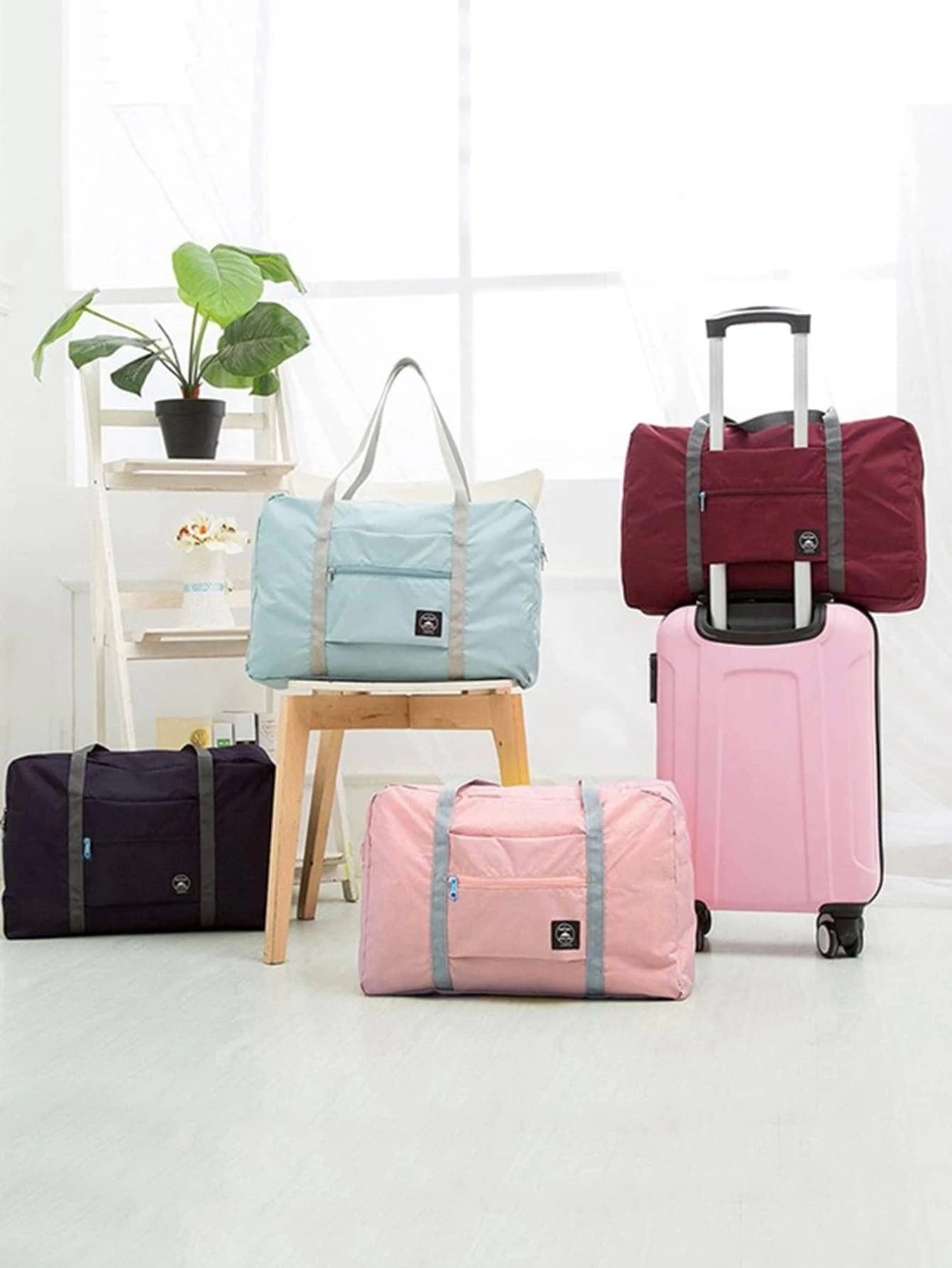 Large Capacity Travel Bag Folding Bag Nylon unisex