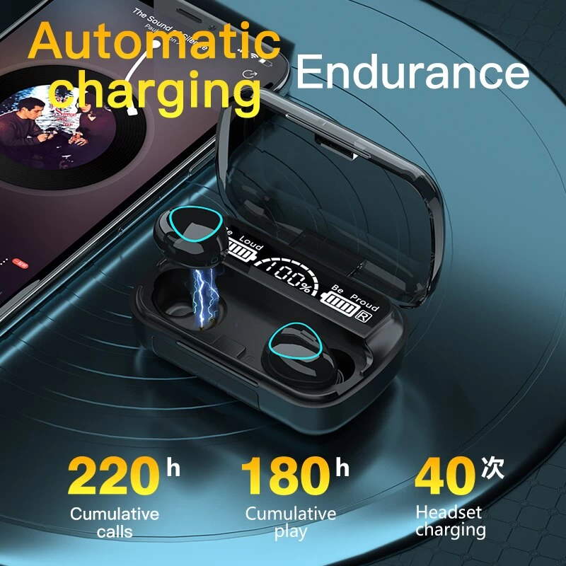 M10 Wireless Bluetooth Earbud Earphones Headset - image 2