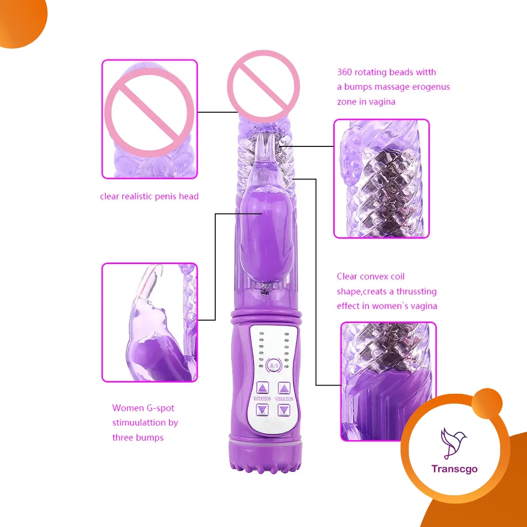 Generic Rotatable Rabbit Vibrator & Huge Vibrating Dildo - image 5