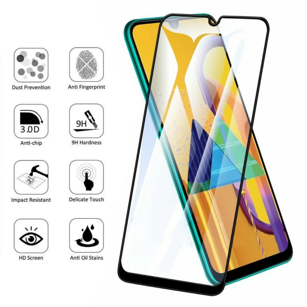 Samsung A12 Tempered Full Cover Full Glue