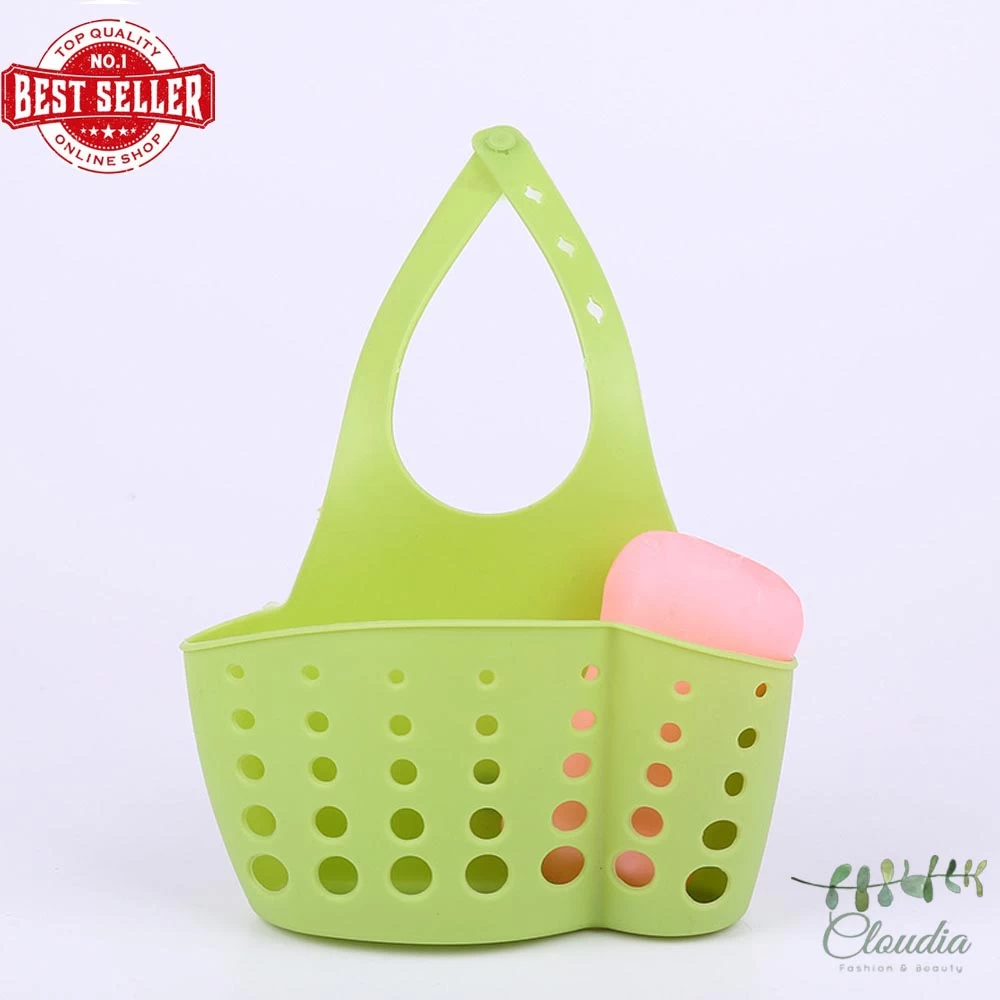 Generic Sink Shelf Rubber Drain Rack with Sponge Holder