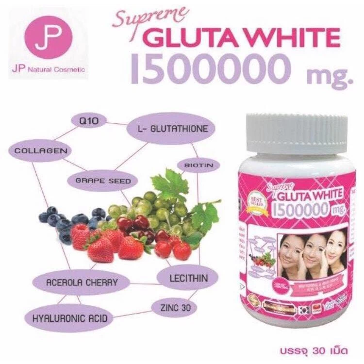 Supreme Gluta White 1500000 mg Anti Aging 30 Softgel - image 2