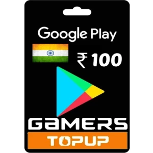 Google Play Gift Card 100 Rupee Indian region