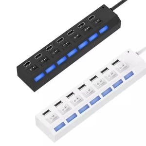 Generic 7 Port USB Hub USB 2.0 Multi Power Adapter