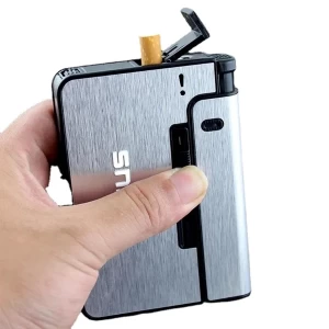 Generic Cigarette Case with Lighter Mount for Men