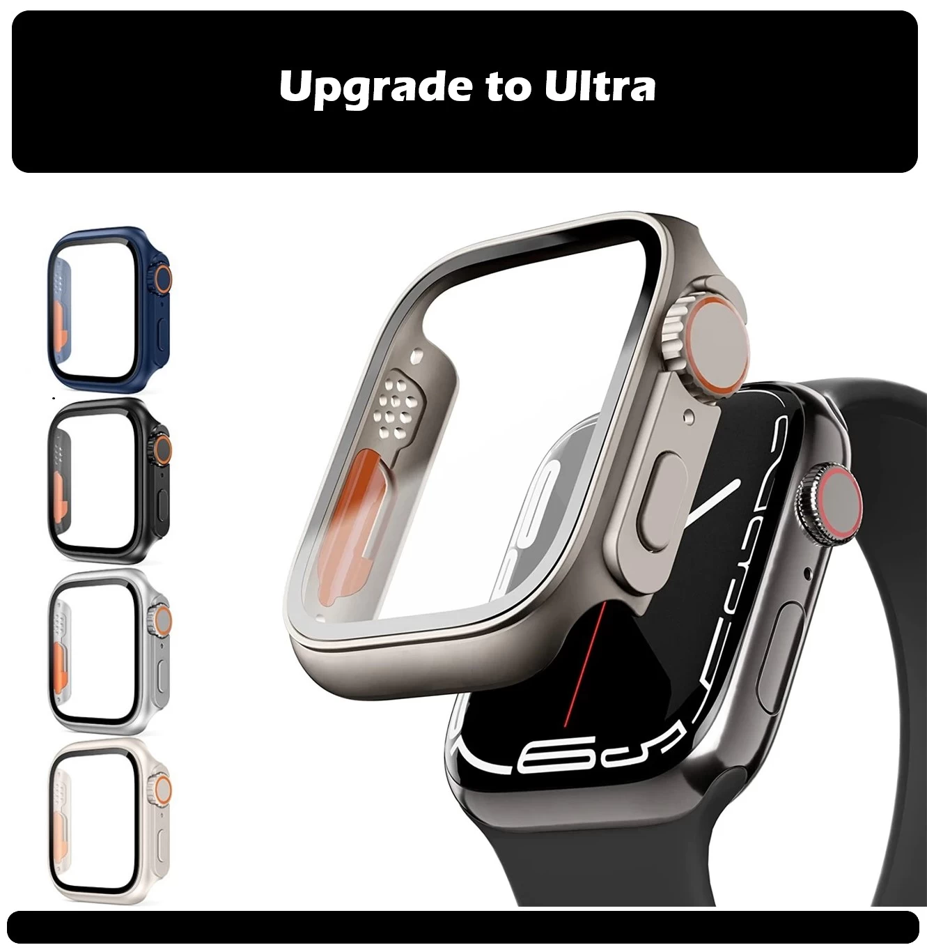 Apple Watch Ultra Look Hard Case w/Tempered Glass