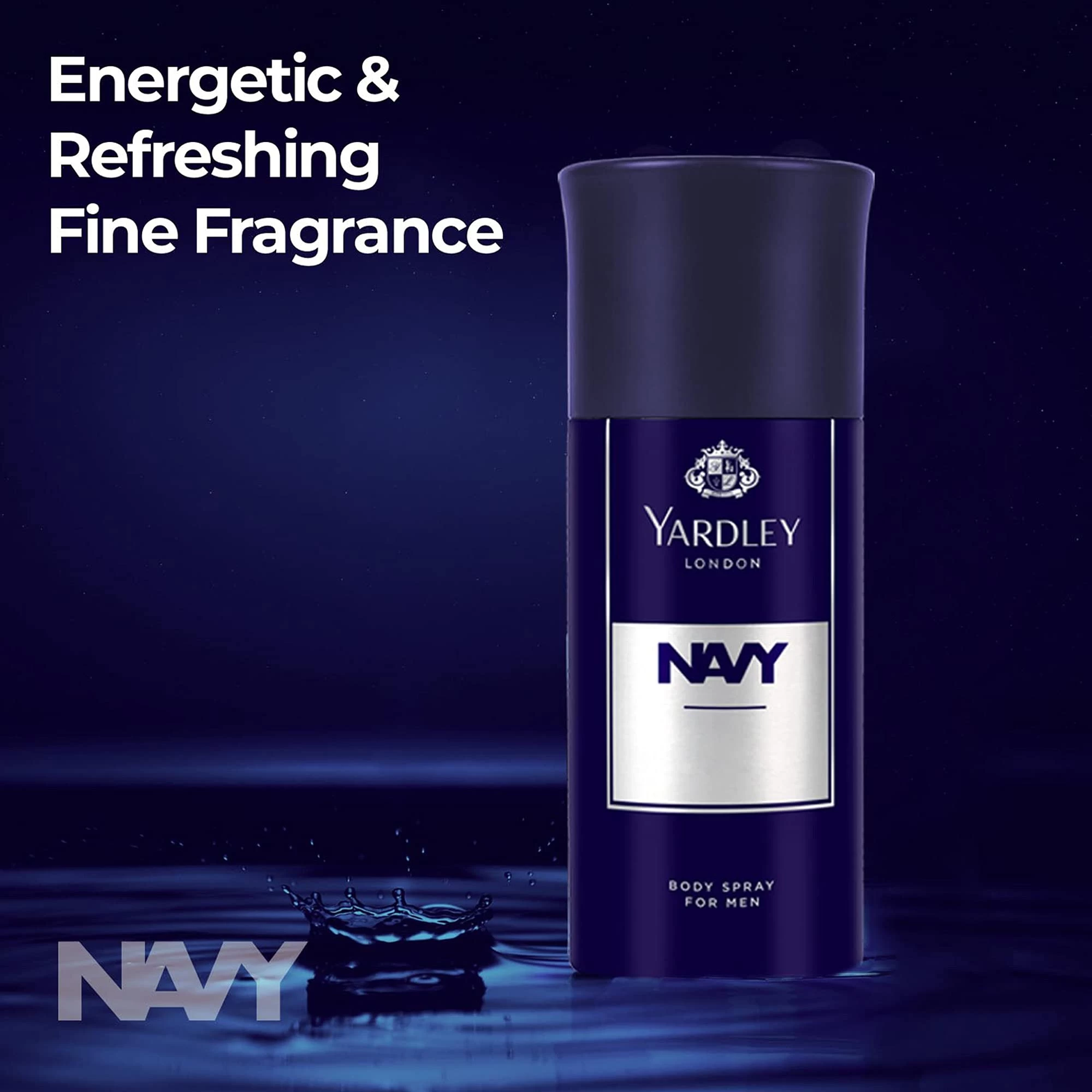 Yardley London Navy Body Spray For Men 150 Ml - image 3
