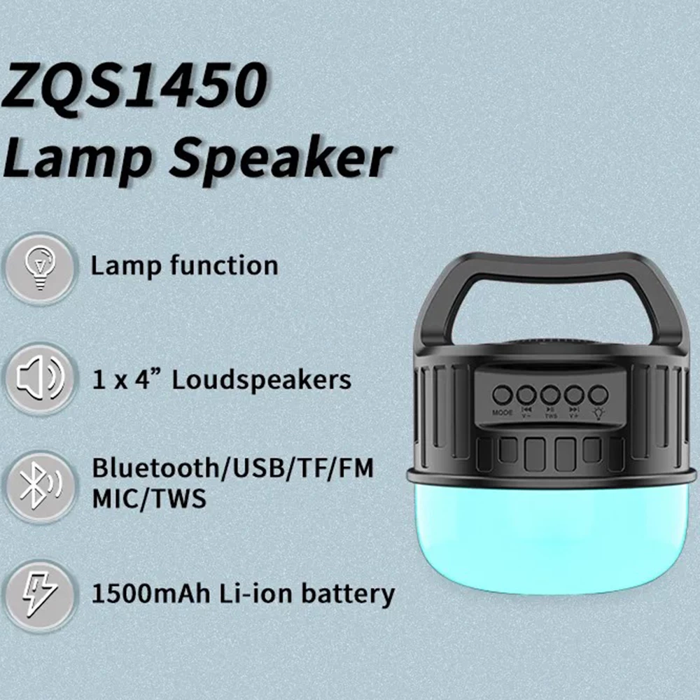 ZQS ZQS1450 Rechargeable Lamp Bluetooth Speaker - image 4