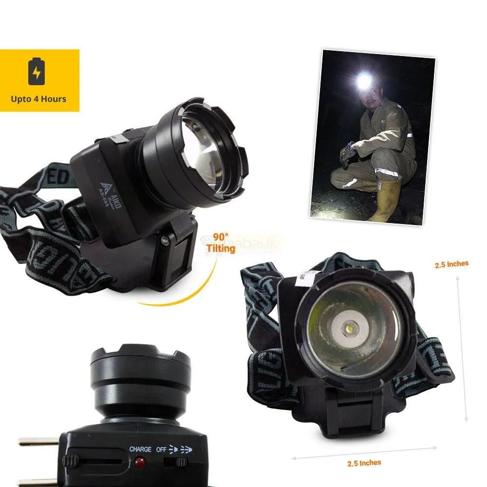 Aiko AS-665 1W Rechargeable Head Mounted LED Torch Lamp - image 2