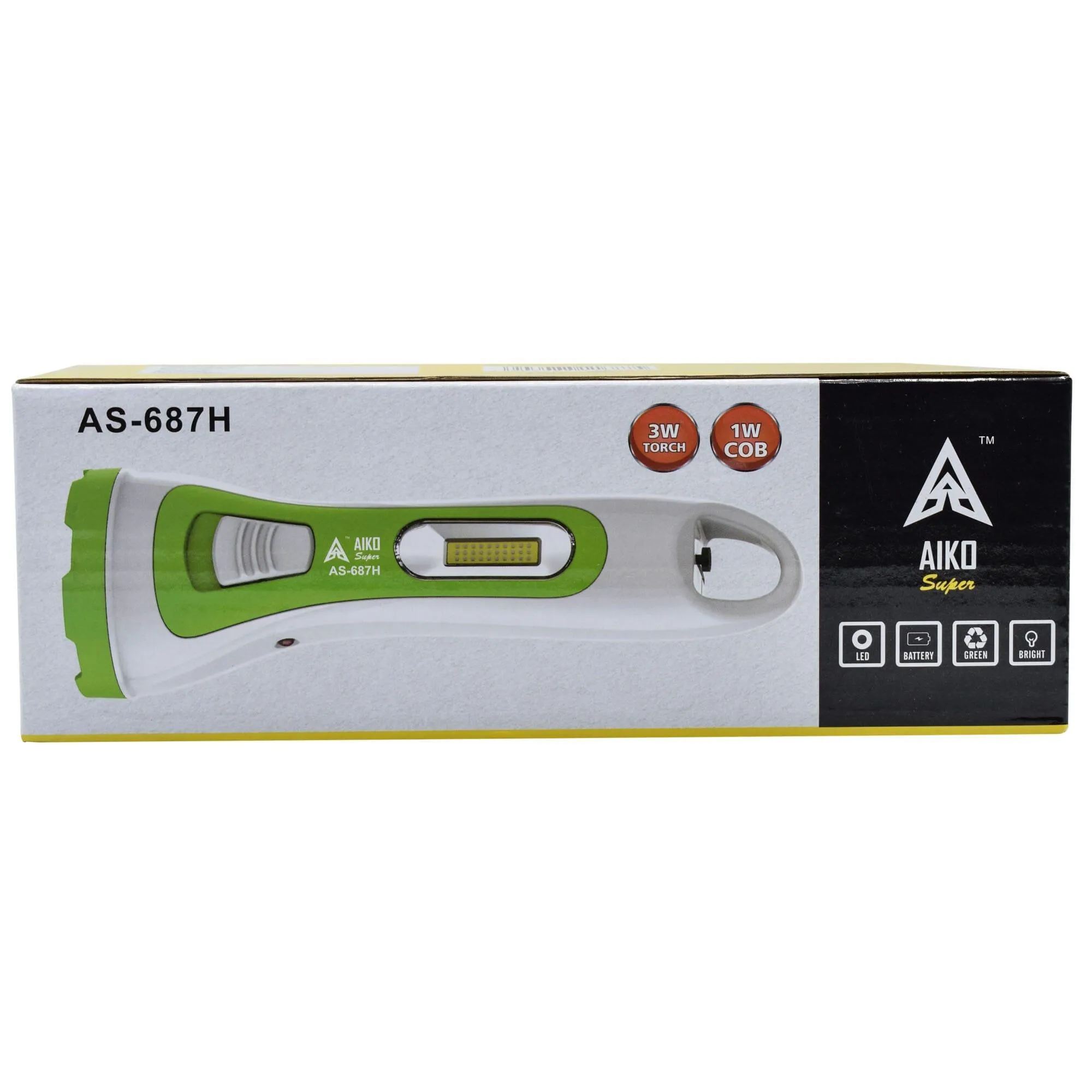 Aiko AS-687H Rechargeable LED Torch Light