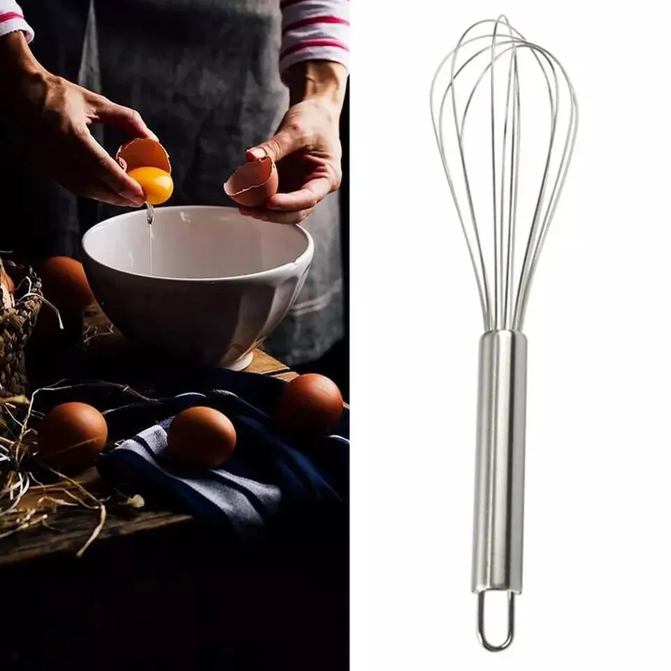 Generic Egg Beater Stainless Steel Hand Whisk Mixer - image 2