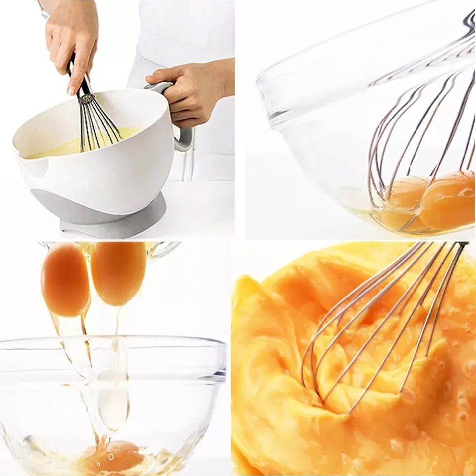 Generic Stainless Steel Egg Beater Hand Whisk Mixer - image 2