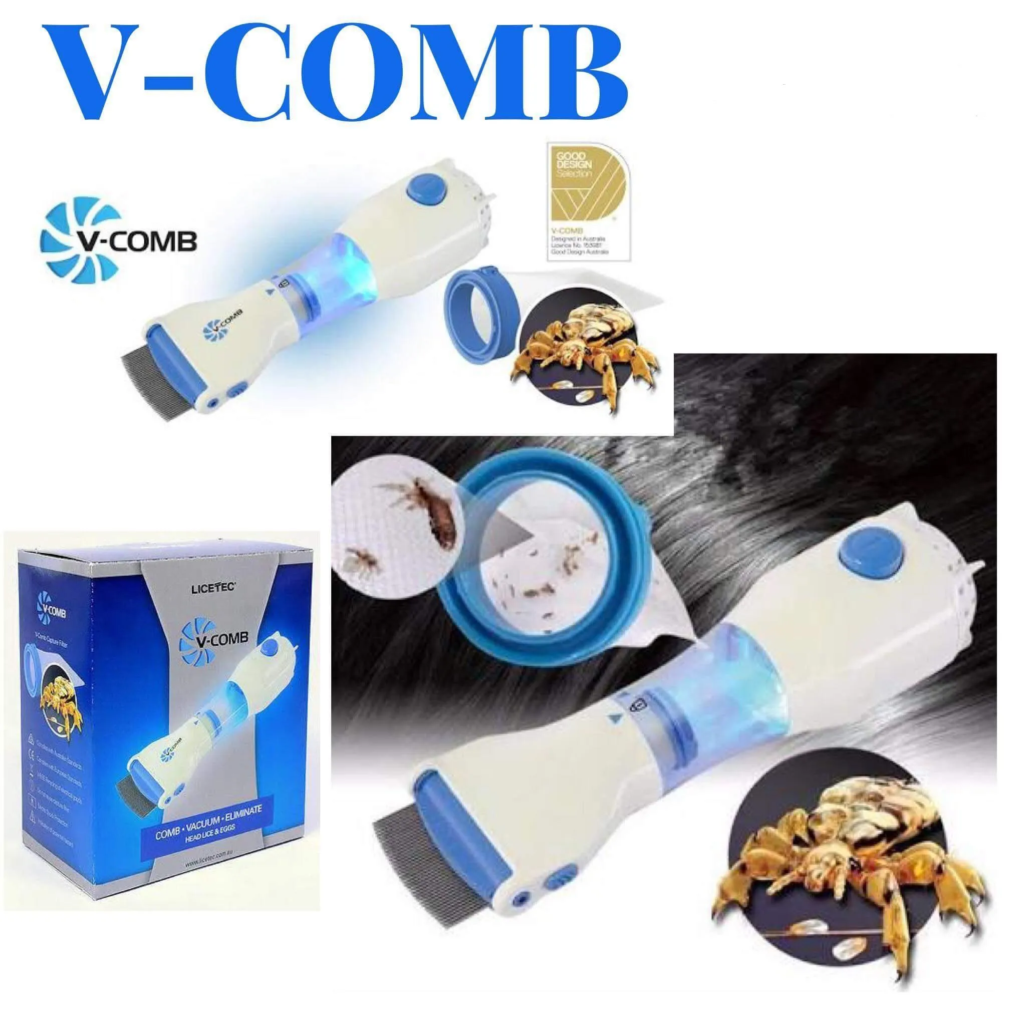 V-Comb Electric Head Lice Comb Treatment - image 1