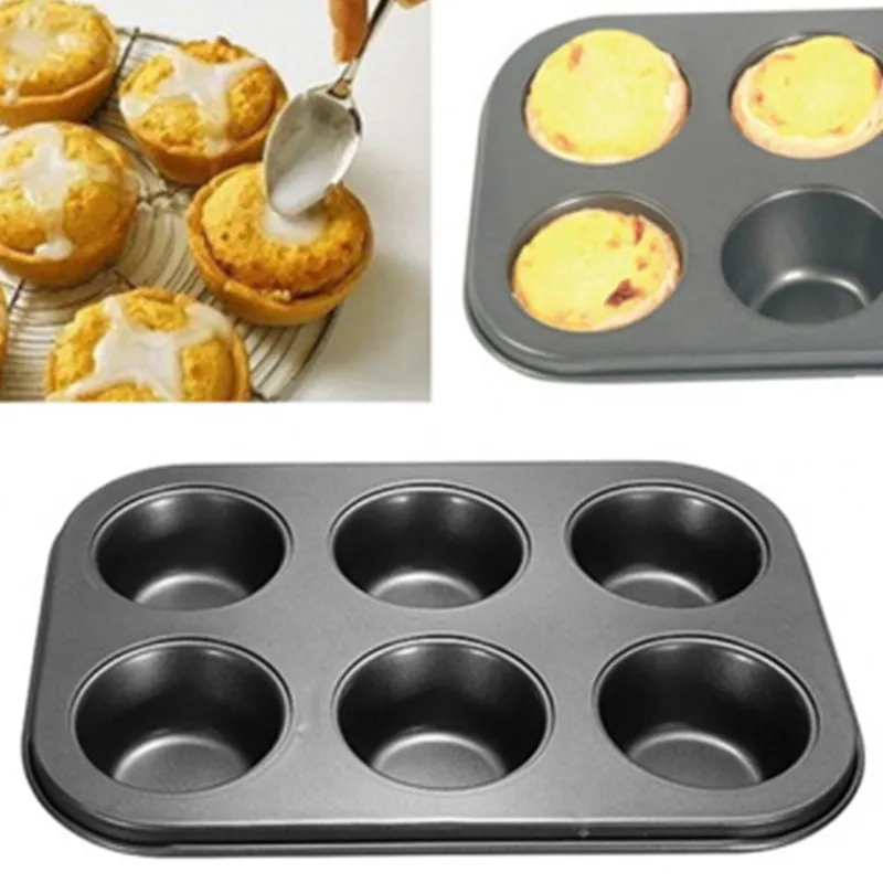 Generic 6 Holes Non Stick Cupcake Baking Pan - image 2