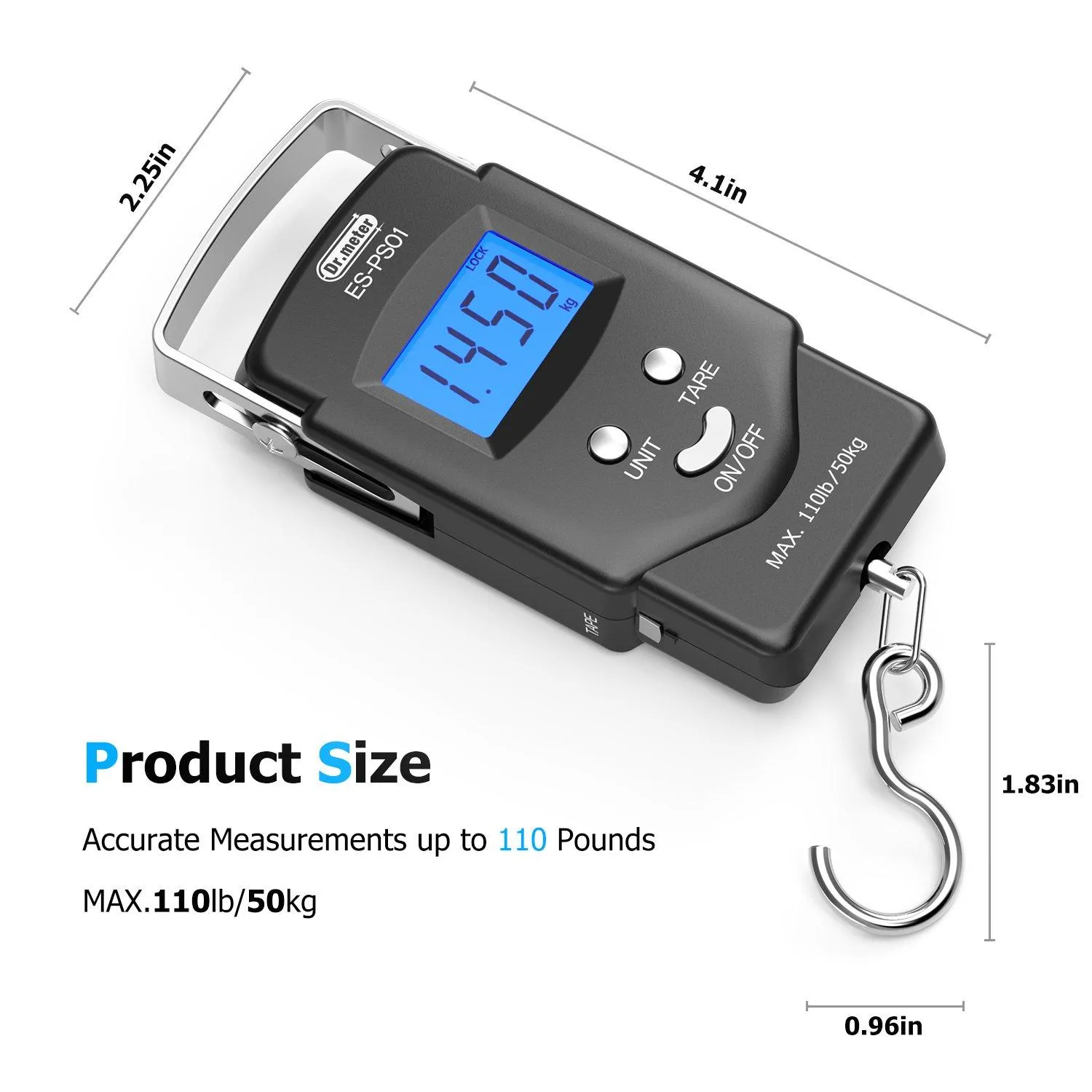 Generic LCD Display 110Lb/50Kg Digital Fishing Scale - image 2