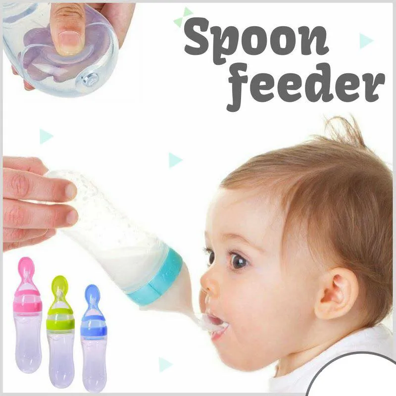 Newborn Baby Squeezing Feeding Bottle 90ml BPA Free