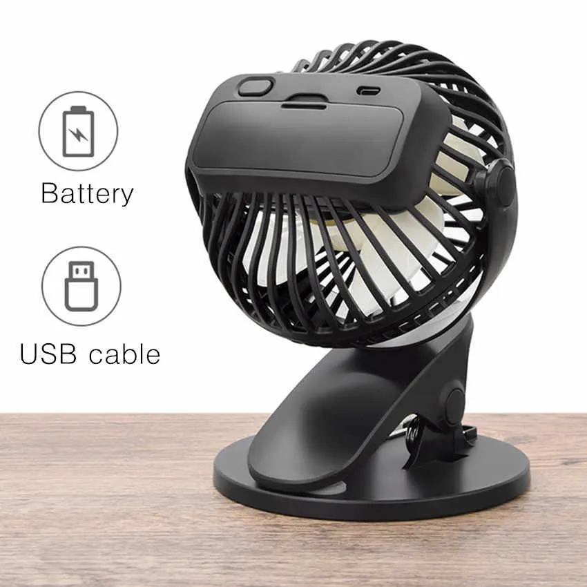 Portable Mini USB Fan Rechargeable Desk ABS - image 2