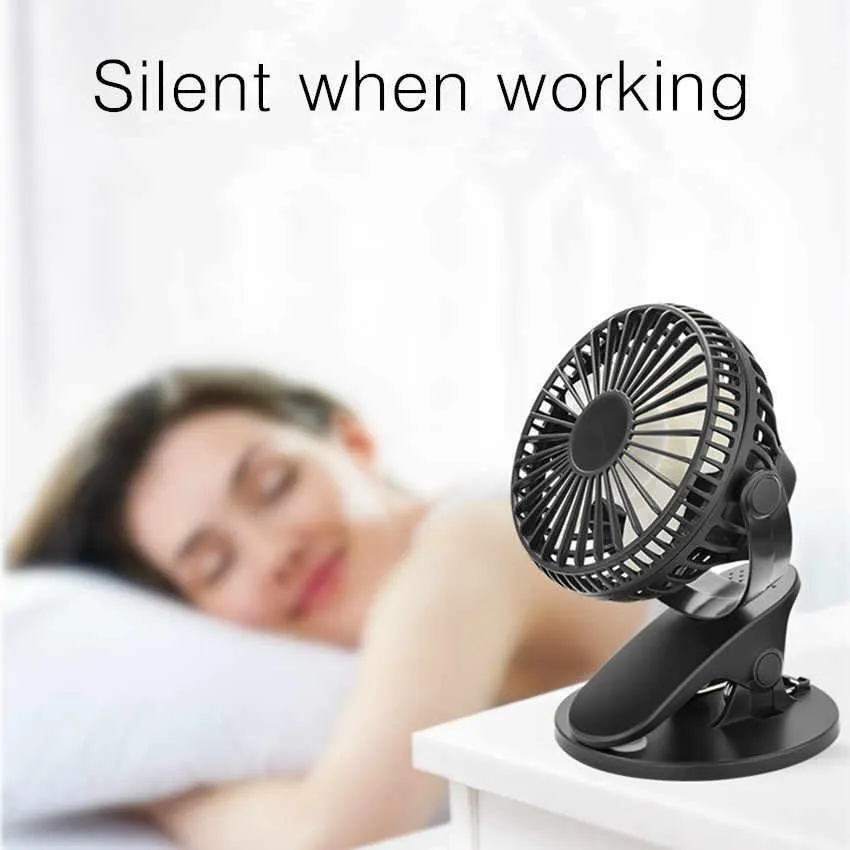 Portable Mini USB Fan Rechargeable Desk ABS - image 3