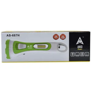 Aiko AS-687H Rechargeable LED Torch Light