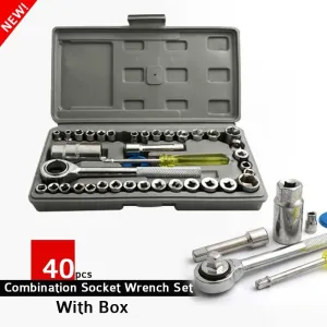 Aiwa 40Pcs Combination Socket Wrench Set Medium