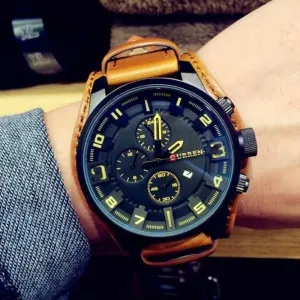 Curren 8225 MenS Sports Leather Strap Date Wrist Watch