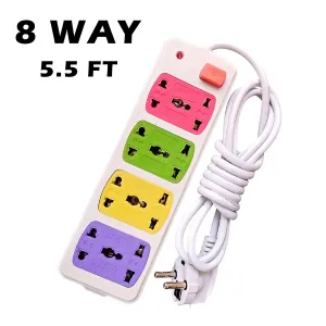 Generic Power Strip 8 Sockets 5.5 Feet AC Plug